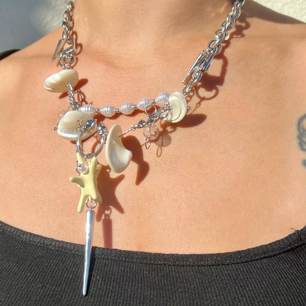 Original Design Abstract Shell Necklace - Picture 3 of 4